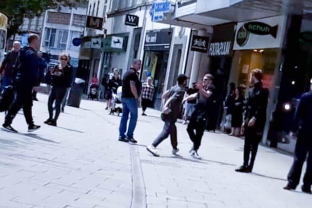 Fight outside Primark, Portsmouth. Picture: JPIMedia