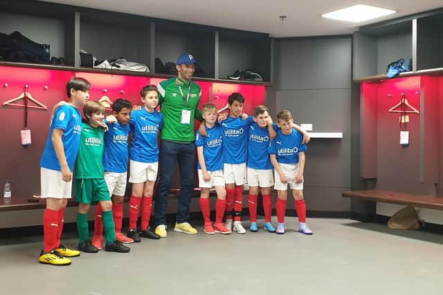 The Meon Junior School football team won the Utilita Kids Cup Final, at Wembley stadium, on May 21. The side includes Leo Higgins and Lewis Hamza, aged 10, as well as Lorenzo Jay, Teddy Nightingale, Freddie Seabrook, Rafael Taylor-Stoakes, Anbiya Habibi, and Leon Young, all 11. Pictured is the side alongside former Portsmouth goalkeeper, and FA Cup winner, David James.