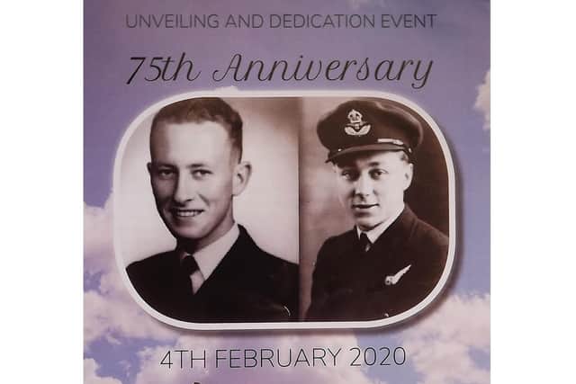 The two members of the RAAF to whom the Horndean memorial is dedicated.
