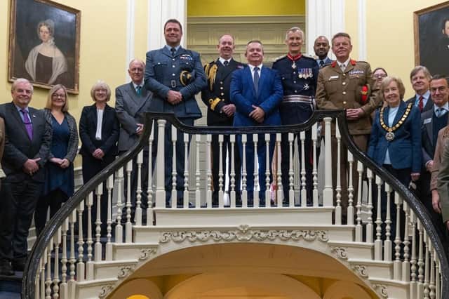 Representatives of the County Council and the Armed Forces gathered for the ceremony