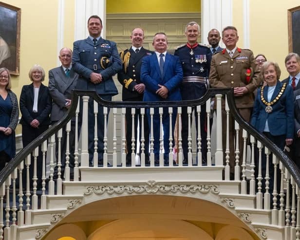 Representatives of the County Council and the Armed Forces gathered for the ceremony
