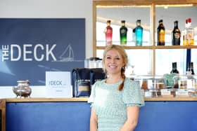 The Deck at Emsworth Yacht Harbour reopened under new management at the end of January 2025.  Pictured is: Manager of The Deck Kate Hewitt.  Picture: Sarah Standing (310125-1832)