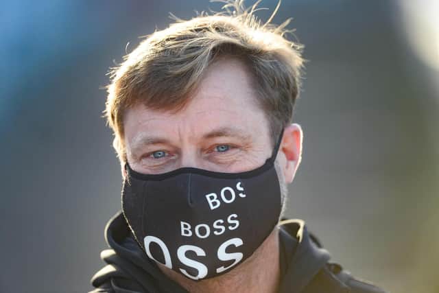Alex Thomson looks on before taking the start of the Vendee Globe solo around-the-world sailing race in Les Sables-d'Olonne, western France, on Sunday. Photo by JEAN-FRANCOIS MONIER / AFP.