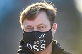 Alex Thomson looks on before taking the start of the Vendee Globe solo around-the-world sailing race in Les Sables-d'Olonne, western France, on Sunday. Photo by JEAN-FRANCOIS MONIER / AFP.