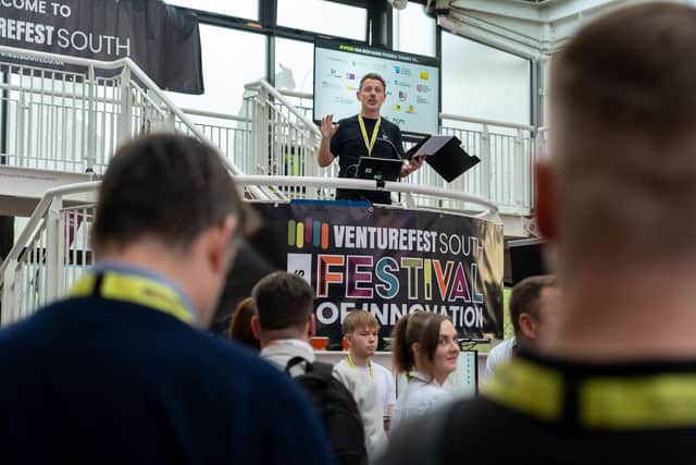 Ed Gould, Chair of Venturefest South, opens the 2025 Festival of Innovation