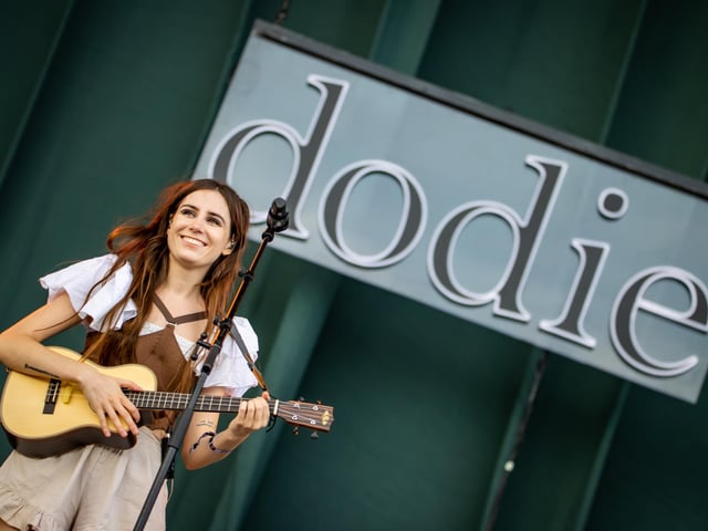 Pictured - Dodie Performing on the Common Stage. Photos by Alex Shute