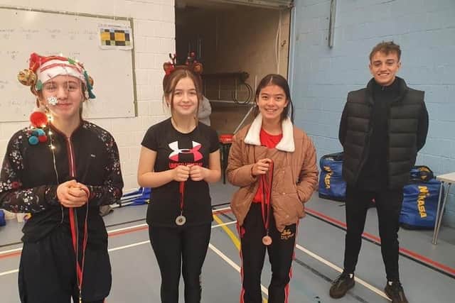 From left - Maria Gora; Sophia Whiting; Jiali Hicks and Ben Osborne
