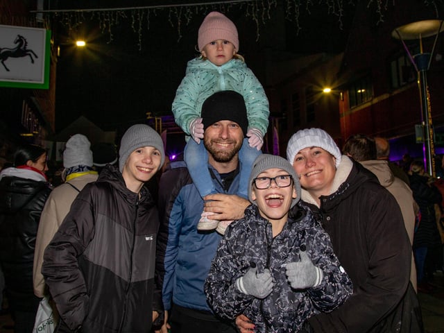 Charlie, Arya, Chaz Etherington, Jack and Amber Simms