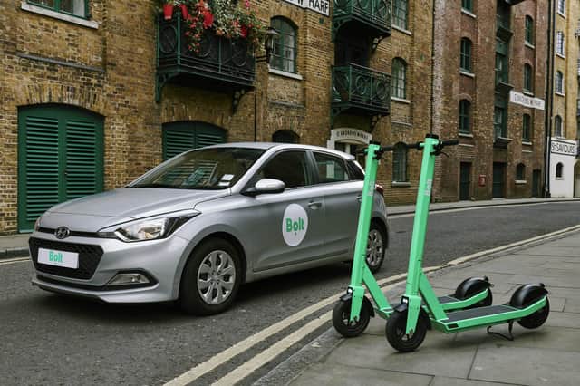 Popular ride hailing app, Bolt, reveals high spec electric scooters custom built in the UK to promote multimodality within cities as a first and last mile transportation option
