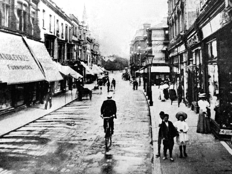 Edwardian Palmerston Road, Southsea. Everything you see here was destroyed in the blitz of January 10, 1941. The road has just been cleaned by a water cart. Picture: Robert James Collection 