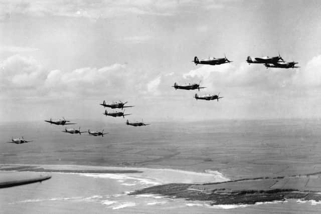 Spitfires patrol the British coastline during the Battle of Britain (Photo: Fox Photos/Getty Images)