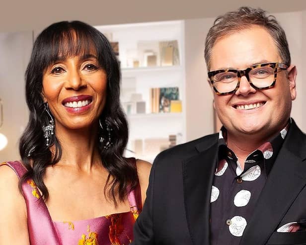 Host Alan Carr and series judge Michelle Ogundehin follow the journey of ten talented interior designers competing for one life-changing contract with their dazzling designs
