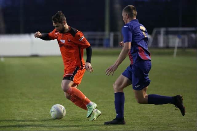 George Barker bagged a hat-trick in AFC Portchester's midweek victory at US Portsmouth Picture: Martin Denyer