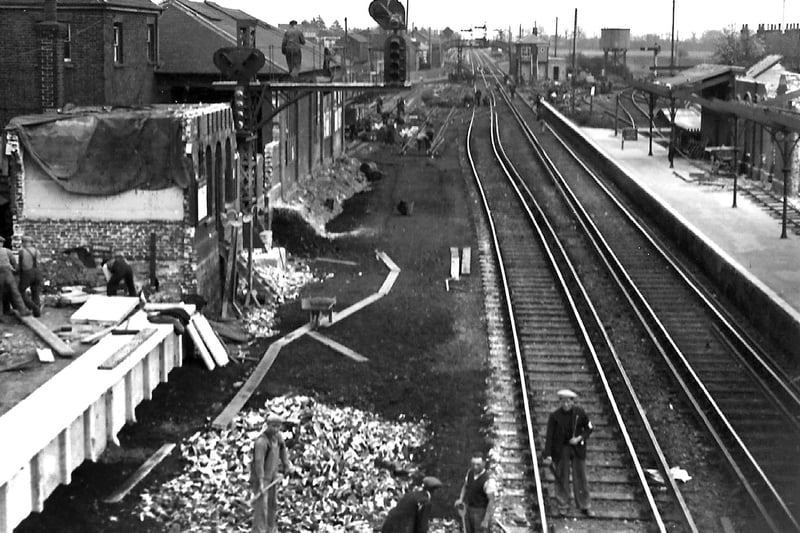 Havant railway station rebuild
Another view along the track as Havant  railway station is rebuilt and the tracks quadrupled. Photo: Barry Cox collection.
