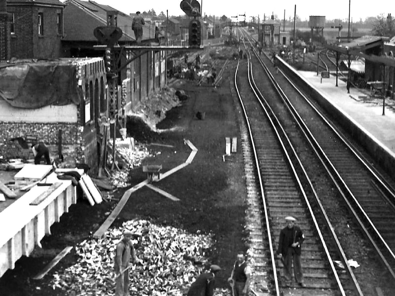 Havant railway station rebuild
Another view along the track as Havant  railway station is rebuilt and the tracks quadrupled. Photo: Barry Cox collection.