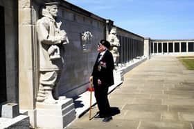 Lawrence Churcher pictured at a memorial aged 99. Picture: PO Arron Hoare.