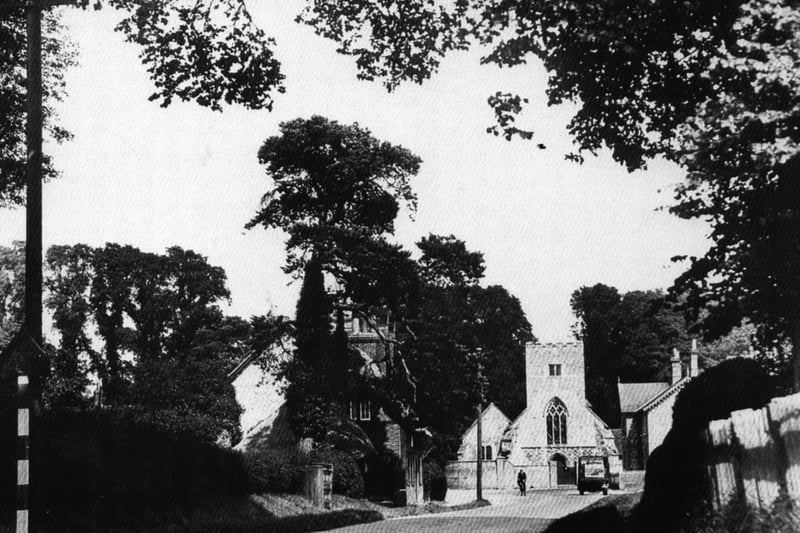 Southwick: Judging by the blackout black and white bands on the post on the left, this picture was taken during the Second World War.