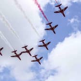 The Red Arrows will be seen in the skies above Hampshire and West Sussex this week