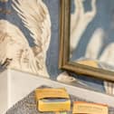 Soap showcased in the bathroom from a family run shop based in Swanwick village.