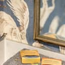 Soap showcased in the bathroom from a family run shop based in Swanwick village.