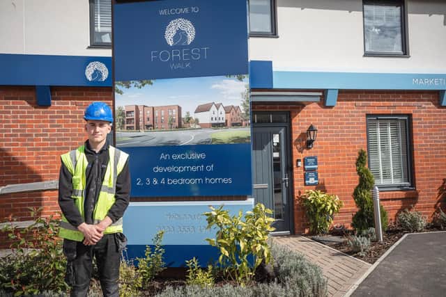 16-year-old Callum Pettitt, from Gosport, is a carpentry apprentice at Barratt Homes.