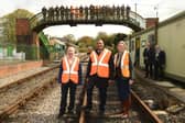 Pat Butler, Signal and Telegraph Manager; Lord Kamall, and Rebecca Dalley, CEO of WCL