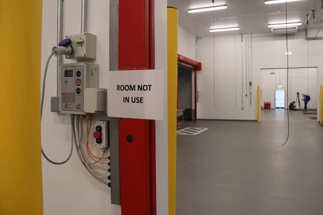 The Border Control Post at Portsmouth International Port, which has been described as a "white elephant" by councillor Gerald Vernon-Jackson. Port director Mike Sellers said roughly half of the building will not be used, as it was built under previous border control specifications.
