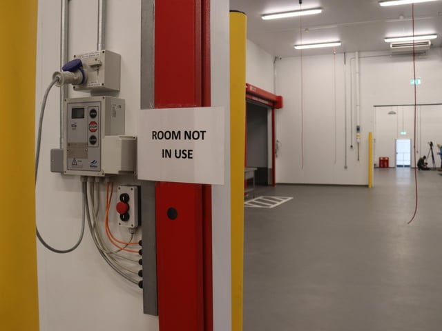 The Border Control Post at Portsmouth International Port, which has been described as a "white elephant" by councillor Gerald Vernon-Jackson. Port director Mike Sellers said roughly half of the building will not be used, as it was built under previous border control specifications.