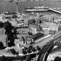 Before Gunwharf Quays. An aerial view of HMS Vernon in 1955 when it was the torpedo and mine warfare establishment.