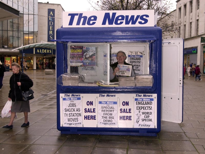 The News stand in Commercial Road in the 00s.