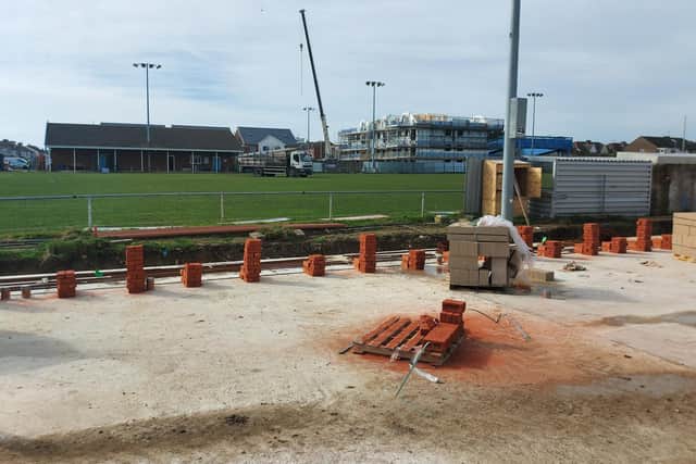 Building work at Moneyfields, both in terms of housing and the John Jenkins Stadium redevelopment.