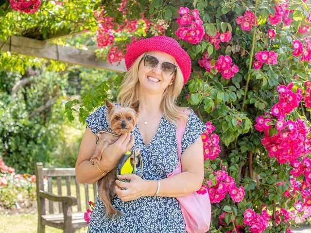 Sonia Hantman and Hugo at the Rock Gardens.
