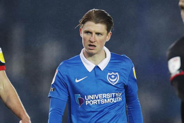 George Byers in action on Pompey debut. Picture: Joe Pepler