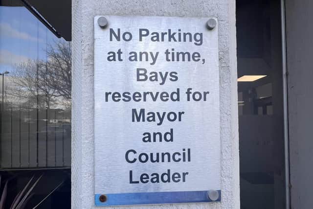 One of the perks of the job - your own parking space!