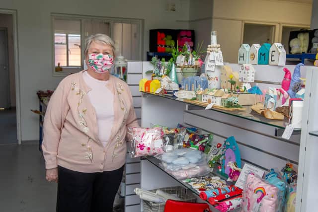 Margaret Clements with her products in the shop
Picture: Habibur Rahman