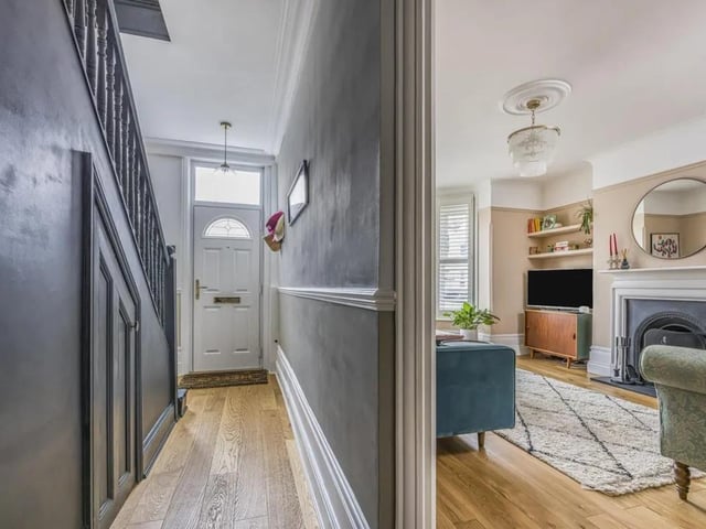 This property comes with three bedrooms, one bathroom and two reception rooms, as well as a garden.
