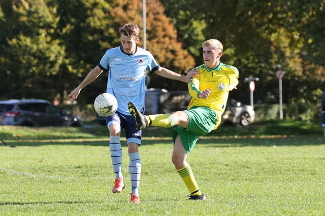 Portchester Rovers (blue) v Wickham. Picture by Kevin Shipp