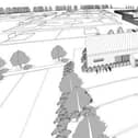 An artist's impression of the planned new football centre on the King George V playing fields in Cosham