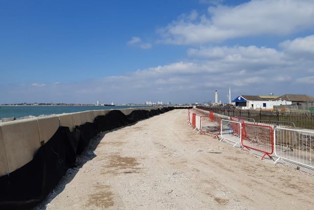 The new promenade behind Blue Reef is taking shape