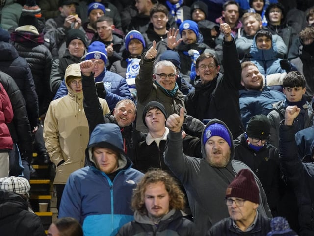 The Pompey fans deserve a lot of credit for making their way to Wycombe on such a cold night.