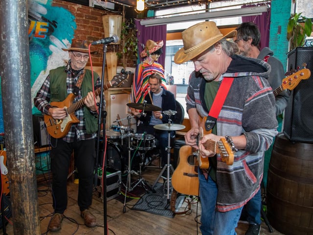 Blues perfection from King Rollo and Fraser Harper at Back To Belgrave. Picture: Mike Cooter (040223)