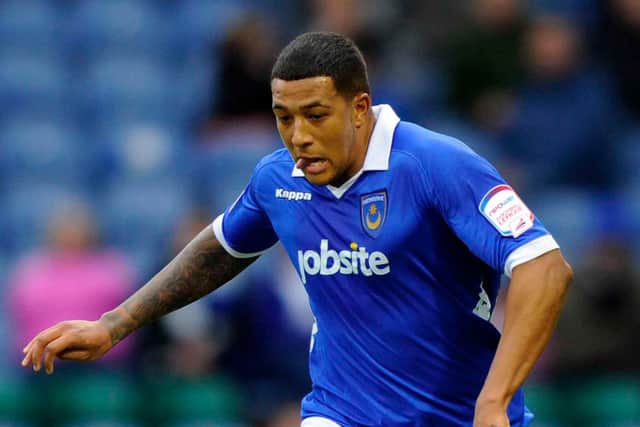 Nathaniel Mendez-Laing in action for Pompey. Picture: Allan Hutchings (123772-301)