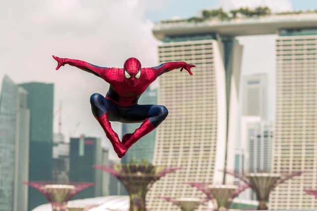 Spider-Man will be in Portsmouth over the weekend for meet and greets. 
(Photo by Christopher Polk/Getty Images for Sony)