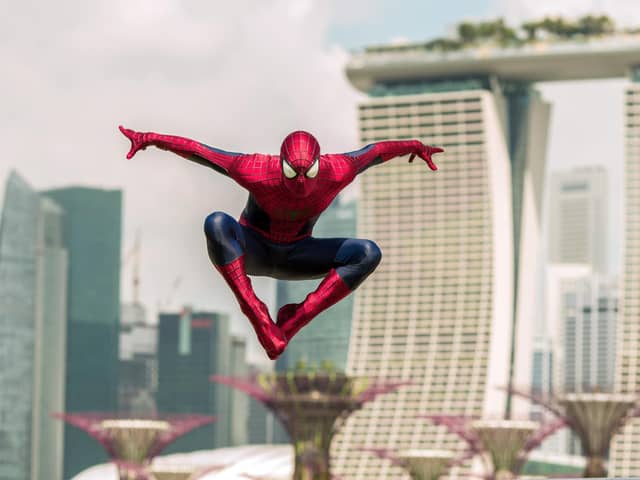 Spider-Man will be in Portsmouth over the weekend for meet and greets. 
(Photo by Christopher Polk/Getty Images for Sony)