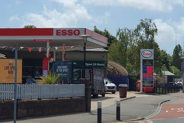 Esso,  Cosham, Portsmouth: Petrol:  £1.85.9. Diesel:  £1.89.9. Picture: Habibur Rahman