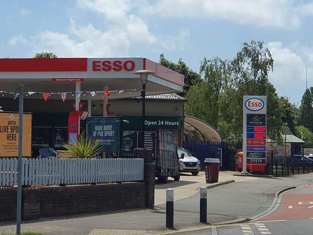 Esso,  Cosham, Portsmouth: Petrol:  £1.85.9. Diesel:  £1.89.9. Picture: Habibur Rahman
