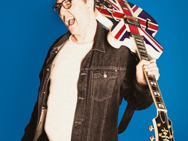 “Will make you laugh your bucket hat off” ★★★★ Beyond the Joke - Marc Burrows brings The Britpop Show to the Quay Arts Centre