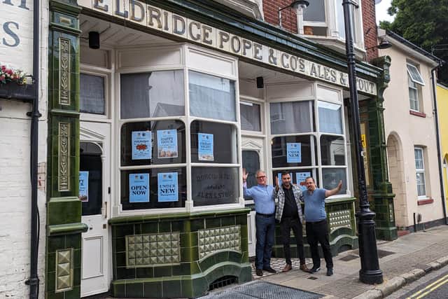 The three business partners who took over the Eldon Arms, Portsmouth.

Picture: supplied