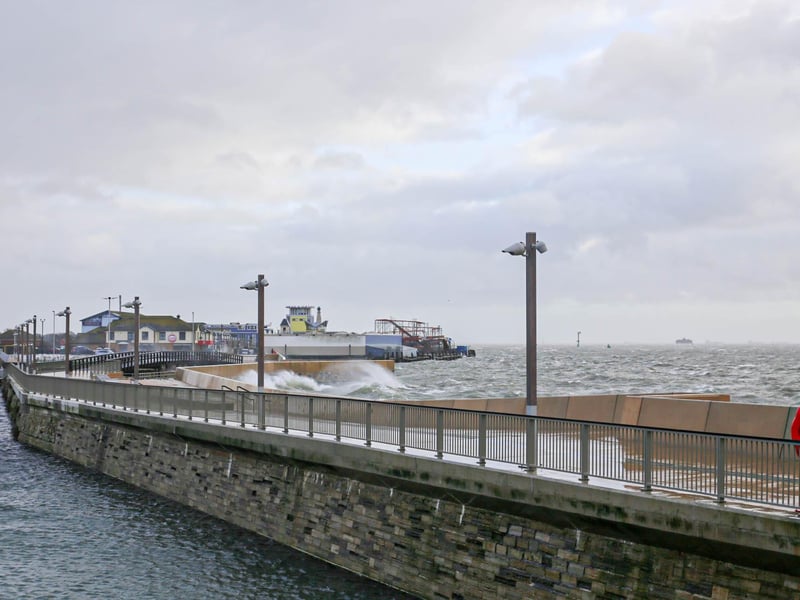 The waves in Old Portsmouth.