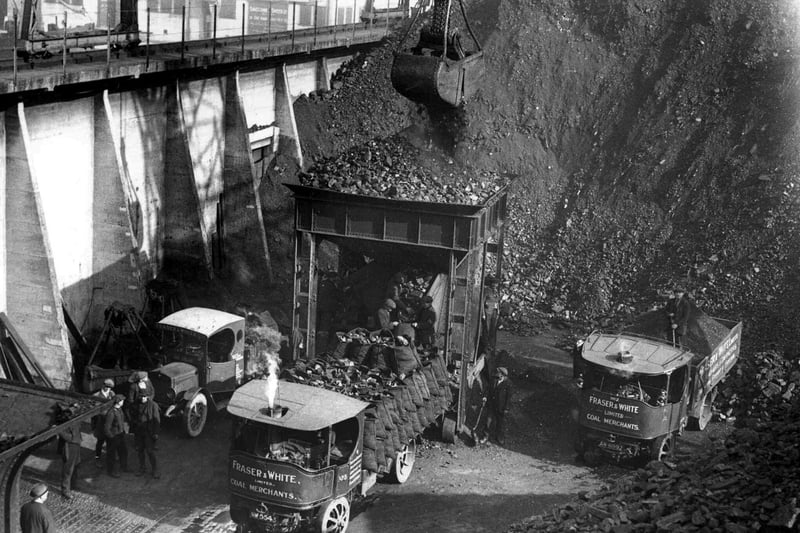 Inside one of the coal hoppers at the Camber, Old Portsmouth. 
Fraser and White Ltd had their head office at Town Quay, Old Portsmouth. Picture: Courtesy of Mick Franckeiss